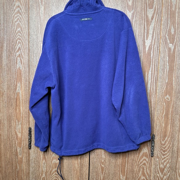 Vtg Gant USA Rugged Fleece Pullover Jacket Blue Embroidered Logo Size Lg Sweater - Picture 9 of 10